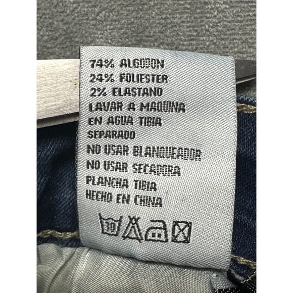 LEV Jeans Casual Boot Cut Flare Mid Rise Dark Wash Blue Juniors 11 29 x 31 NEW - Picture 6 of 12